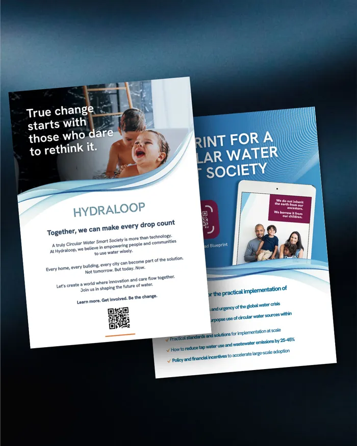 Circular water society campaign poster design